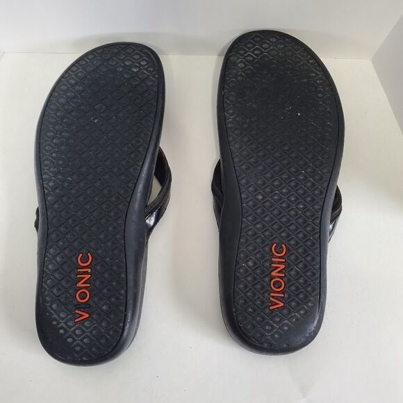 Vionic Tide ll Post Sandal with Arch Support Black Size 10 or 10.5 - Picture 8 of 12